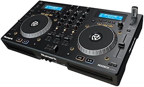 Numark Mixdeck Express - Controller per DJ a Due Canali/Lettore Media Indipendente con Riproduzione CD/MP3CD e USB, Mixer a Due Canali, Jog Wheel Multifunzione e Pacchetto Software Incluso