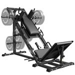 ZERELEK Leg Press Hack Squat Machine Combo, Leg Press Machine with Linear Bearing, Squat Machine for Hack Squat, 45-Degree 2-In-1 Leg Exercise Equipment for Multi Gym