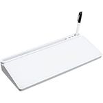 Navaris Desktop Glass Board with Storage Space - Small Deskboard Whiteboard - Dry-Erase-Board includes Black Marker - Home Office Accessories - Manage To-Do Lists & Get Organised
