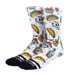 Venture Taco Tuesday Socks, Soft Athletic Ribbed Terry Loop Arch Support/Reinforced Heel and Toe For Skateboarding Crossfit Gym