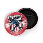 dhcrafts Pin Badges Sports Multicolour Football League Glossy Finish Design Pack of 1