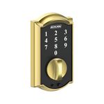 Schlage BE375 CAM 605 Camelot Touch Deadbolt, Bright Brass