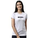 Enamor Essentials Short Sleeve Round Neck Slim Fit Stretch Cotton Tshirt for Womens-E147 (E147_Lilac Iris/Calm Graphic_S)