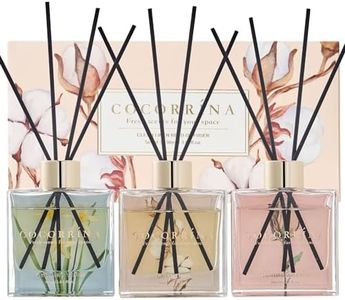 COCORRÍNA Reed Diffuser Set of 3-3 Pack/ 3.04 Fl.oz Diffuser with 24 Sticks Cashmere Vanilla/Sandalwood Rose/Clean Linen Reed Diffuser for Home Bathroom Office Decor