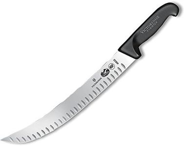 Victorinox Fibrox Curved Wide Blade Brisket Knife, Black, 5.7323.31