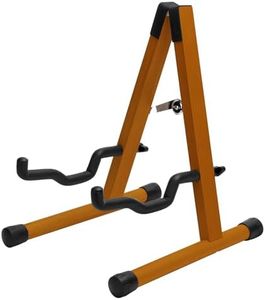 STRICH Acoustic Guitar Stand, A-Frame HardWood Floor Guitar Stand, Folding Electric Guitars Holder for Bass, Cello, Mandolin, Banjo (Mahogany)
