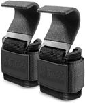 Weight Lifting Hooks, Gym Wrist Straps with Hand Grip Hooks for Deadlifts, Pull Ups, Powerlifting, Strength Training, Fitness Workout Lifting Straps for Men & Women, Gifts for Dad Him Husband - Pair