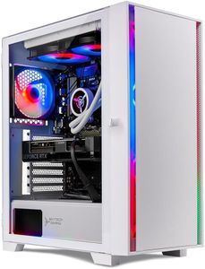 Skytech Shiva Gaming PC Desktop, Ryzen 7 7700X 4.5 GHz (5.4GHz Turbo Boost), NVIDIA RTX 4060 8GB GDDR6, 2TB SSD, 16GB DDR5 RAM 5200, 650W Gold PSU, 360mm ARGB AIO, Wi-Fi, Win 11 Home