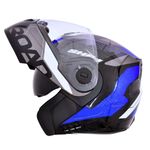 HeadFox| N2 Gloss Air 7 Smart Bluetooth Helmet with Hands Free Calls, Music , GPS & Voice | Asst. Road DV | Dual Visor Protection for Men and Women (Blue, L)