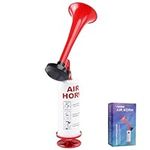 FARBIN Portable Air Horn pump Air Horn for Bear Dog Aluminum+ABS Loud Sound Hand Held Signal Horn Reusable Air Horn Safety Horn for Boating, Sports Events, Camping, Graduation