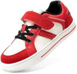 DREAM PAIRS Kid Sneakers Girls Boys School Loafers Shoes LilLegends TimberTot,Size 4 Big Kid,White/Red,151014-K