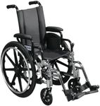 Viper Wheelchair with Flip Back Removable Arms, Desk Arms, Swing away Footrests, 12" Seat