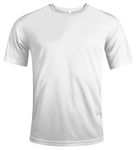 MKR Quick Drying Breathable Cooling Short Sleeve Sports T-Shirt with UPF40+ Sun UV Protection (Ice White, L)