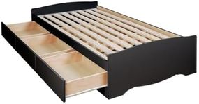 Prepac Twin Platform Bed in Black F