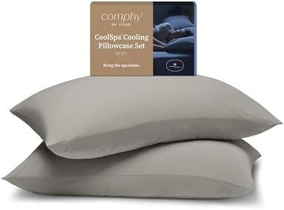 Coop Home Goods Comphy CoolSpa Cooling Pillow Case Set of 2, Dove Grey King Size Pillow Covers, Luxury Spa, Breathable, Hotel Quality Pillow Cases