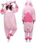 URRCFIO Adult Onesie Animal Pajamas Halloween Cosplay Costumes Party Wear X-Large Pink