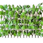 Expandable Faux Ivy Privacy Fence Screen 2 Pack, [2024 UPGRADED] 110”Stretchable Artificial Hedge Anti-Ultraviolet, Decoration for Balcony, Patio, Garden