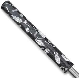 iWinpros Putter Grip Size 3.0, Lightweight Golf Putter Grip, Textured Comfort Design for Superior Control, Anti-Slip Pattern Polyurethane Grips for Golf (Deep Black)