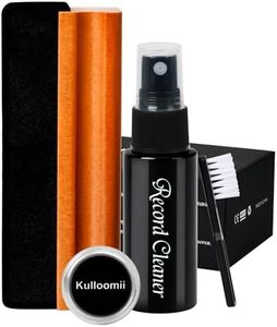 Vinyl Record Cleaning Kit 4-in-1, Ultra-Soft Velvet Record Brush, Anti-Static Record Cleaner Solution, Anti-Static Stylus Gel, Duster Brush, Professional Record Cleaner for Vinyl LP Album