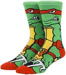 Bioworld Teenage Mutant Ninja Turtles Raphael Animigos Men's Crew Socks