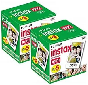 Fujifilm Instax Mini Instant Film, 10 Sheets of 5 Pack × 2 (100 Sheets)