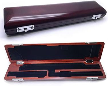 Jiayouy Hardwood Flute Case 17 hole flute Storage Box with Velvet Inside for Metal Flute Protect Carry