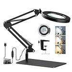 Magnifying Desk Lamp with Base & Cl