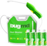 BugMD Pest Blaster Kit - Rechargeable Power Sprayer (Batteries Included), 4-Pack Pest Control Essential Oil Concentrates for Indoor & Outdoor Use - Plant-Powered Ant, Roach, Spider & Insect Killer