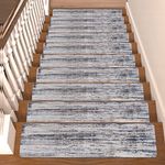 Stair Treads for Wooden Steps Non-Slip Stair Treads Carpet Indoor, 15 pcs 8 * 30 inch, Rubber Backing Repeated Use No Glue Quick-Dry, Machine Washable,Wood color