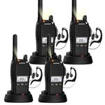 BAOFENG Radio Walkie Talkie Long Range Portable 22 CH FRS Two Way Radios Rechargeable with NOAA, 1200 mAh Li-ion Battery (4 Pack)