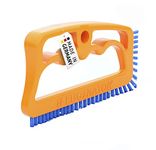 Fuginator tile joint brush orange/blue - innovative grout brush for cleaning joints in bathroom, kitchen & household removes mould superficially