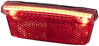 M-Wave Unisex Adult Helios E Brake E-Bike Pannier Rack Rear Light, Red, One Size