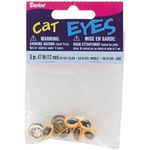 Darice Cat Eyes with Metal Washer, Yellow