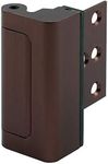 Prime-Line U 11441 Door Reinforcement Lock – Add Extra, High Security to your Home and Prevent Unauthorized Entry – 3” Stop, Aluminum Construction, Red Bronze (Single Pack)