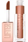 Maybelline Lifter Gloss Bronzed Lip Gloss, Lasting Hydration Formula With Hyaluronic Acid, Non Sticky, 018 Bronze