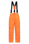 Mountain Warehouse Raptor Kids Snow Pants - Snowproof Boys Ski Trousers, Detachable Braces Bottoms - Ideal for Winter Skiing Holidays & Snowboarding Spicy Orange Kids Size 7-8 Years