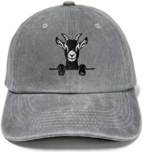 Horpe Funny Goat Baseball Hat, Farm Animal Gifts for Sheep Lovers, Soft Cotton Lamb Cap for Unisex-Adult, Adjustable Cap for Men Women