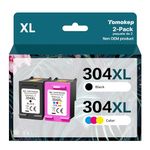 Tomokep Remanufactured 304XL Ink Cartridges Replacement for HP 304 XL Black and Colour Compatible for HP Envy 5030 5032 5020 5010, Deskjet 3760 2630 3750 2620 2622 3720 3762 3730 3733 3735 3764