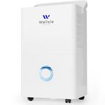 Wellsle 4500 Sq.ft Dehumidifier for Basement and Garage, 80 Pints Home Dehumidifier with Drain Hose and Water Tank, Quiet Dehumidifiers for Bedroom, Living Room, Office.