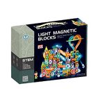 HAPPY HUES™ Light Magnetic Tiles- Building Blocks for Kids (202 Pieces), 3D STEM Educational Toys, Magnetic Marble Run/Toys for Kids Ages 3+Year Old Boys & Girls- Creative Gift -Multicolor