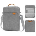 MoKo 13.3-14 Inch Laptop Sleeve Bag Fits MacBook Pro M3/M2 14" 2023, MacBook Pro 13" M2, New MacBook Air 13.6" M3/M2 2024/2022,Tab S8 Ultra 14.6",Handle Carrying Case with Shoulder Strap, Dark Gray