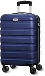 AnyZip Luggage PC ABS Hardside Lightweight Suitcase with 4 Universal Wheels TSA Lock Carry-On 20 Inch DarkBlue