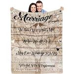 Wedding Gifts for Couples Marriage Prayer Fleece Flannel Throw Blanket for Couple Newlyweds Best Bride Gifts for Wedding Day Bridal Shower Anniversary Honeymoon Engagement Gifts for Groom, 130x152 cm