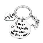 PLITI Surgeon Keychain Doctor Thank You Gift Orthopedist Gift Medical Student Gift Surgeon Graduation Gift Best Orthopedic Surgeon Ever Keyring Surgeon Retirement Gift (Best OS Ever kyCA)