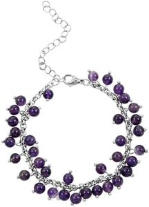 Shop LC Amethyst Bead Charm Ankle Bracelets For Women Adjustable Beach Fashion Foot Jewelry Beaded Anklet in Stainless Steel Boho Birthday Gifts for Women Size 7.5-10.5" Ct. 53.50 Birthday Gifts