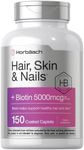 Hair Skin and Nails Vitamins | 150 Caplets | with Biotin and Collagen | Supplement for Women and Men | Non-GMO, Gluten Free | by Horbaach