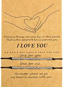 WILLBOND Pulsera Código Morse de San Valentín Regalo Pulsera de Familia Pareja de Amistad de I Love You (Cuentas de Plata)