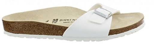 Birkenstock Women's Madrid Birko-Flor Sandal,White,41 N EU