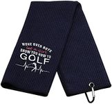 Funny Golf Towels for Women Move Over Boys Show You How to Golf Embroidered Golf Towels (Move Over Boys)
