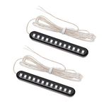 ECSiNG 2Pcs 12V 12 LED Lights Strips Replacement Motorcycle Indicator Motorcycle LED Tail Strip Light Accessories for Scooter Motorbike ATV Quad Cruiser Off Road and Moped